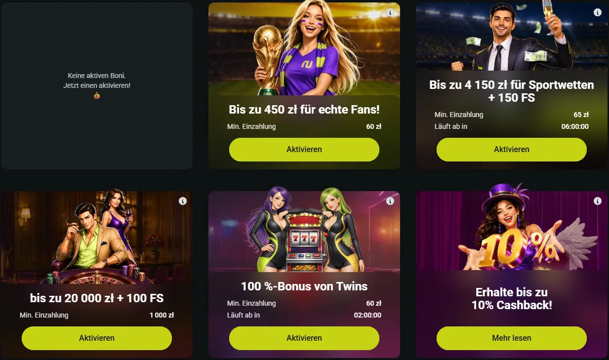 Weitere Angebote für aktive Spieler