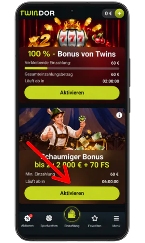 Bonusauswahl Twindor
