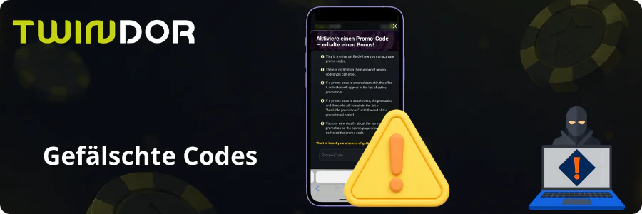 Warnung vor gefälschten Twindor Codes von fremden Webseiten