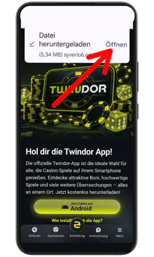 Schaltfläche „Öffnen“ Twindor