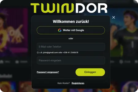 Twindor Einloggen